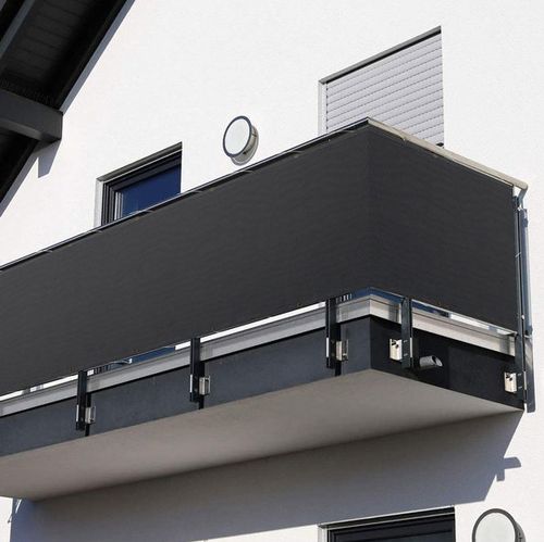 OSŁONA NA BALKON 95% GRAFITOWA NA TARAS PŁOT MATA BALKONOWA 1x7m + na Arena.pl