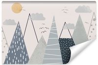 Fototapeta Pejzaż GÓRY W Stylu Skandynawskim Chmurki 270cm x 180cm