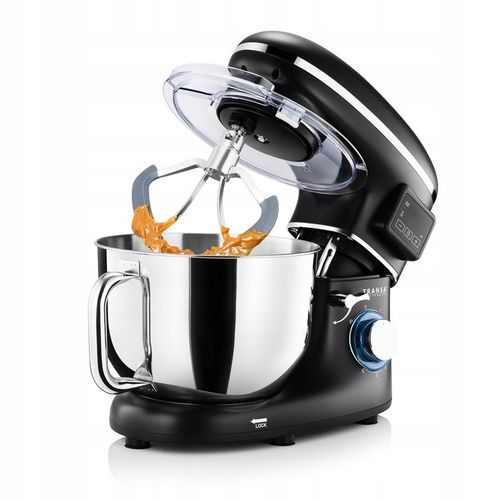 Robot planetarny z podgrzewaną misą Kuchenny Czarny MISA 6L DUŻA MOC 3000W na Arena.pl