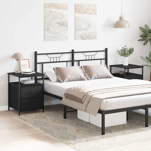 Szafka nocna z szufladą Czarny dąb 44 x 45 x 60 cm na Arena.pl