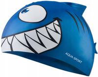 CZEPEK PŁYWACKI NA BASEN DLA DZIECI SILIKONOWY DZIECIĘCY AQUA-SPORT Rekin