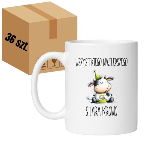 KUBEK "WSZYSTKIEGO NAJLEPSZEGO STARA KROWO" Wzór - Klasyczny 330 ml - 36 sztuk na Arena.pl