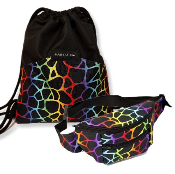 Zestaw Worek + Nerka Kolorowa Żyrafa zdjęcie 1