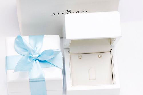 Złote kolczyki KXD4897 - Diament na Arena.pl