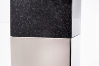 Srebrny Wazon Na Pomnik Grób Stal Nierdzewna + Granit Długi 50cm