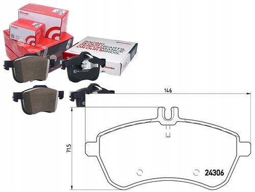 KLOCKI HAM MERCEDES C-KLASA 07- BREMBO na Arena.pl