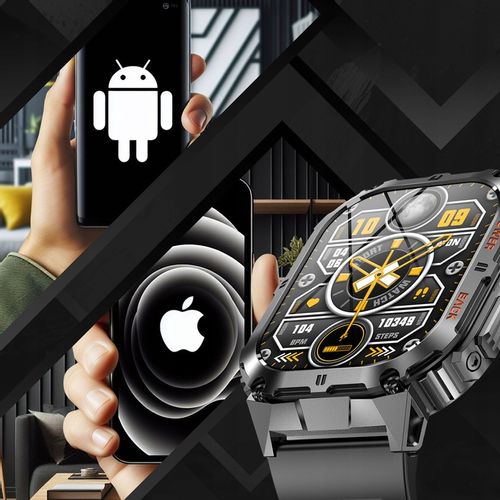 SMARTWATCH ZEGAREK MĘSKI MENU POLSKIE SPORT PULS ROZMOWY SMART WATCH AMOLED na Arena.pl