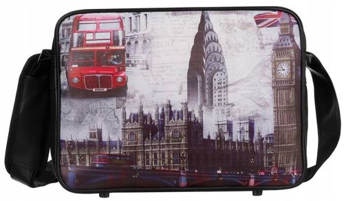 młodzieżowa, pojemna torba na szerokim pasku - loren na Arena.pl