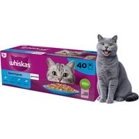 karma mokra dla kota whiskas rybne przysmaki w galarecie 40x85 g