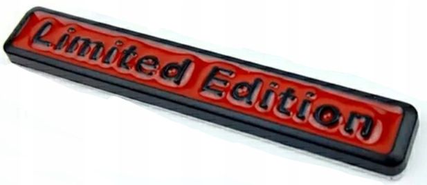 Naklejka Napis Czarny Czerwony Emblemat Limited Edition Tuning 3D Motosport zdjęcie 2