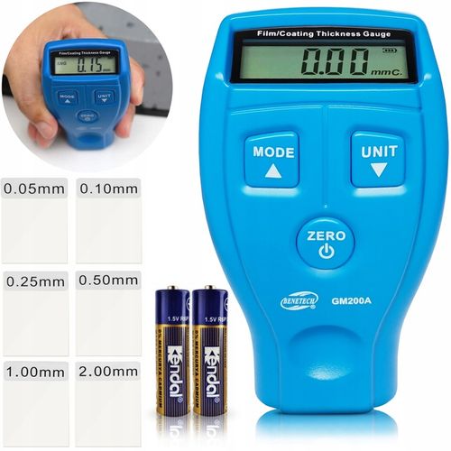 MIERNIK TESTER CZUJNIK GRUBOŚCI POWŁOKI LAKIERU MATERIAŁÓW STAL ALUMINIUM na Arena.pl