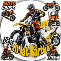 OPŁATEK NA TORT 20CM - MOTOCROSS DEKORACJA URODZINOWA + IMIĘ 15CM 18CM
