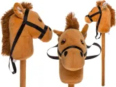 Hobby Horse Brązowy Konik dla Dzieci - Koń na Kiju 75 cm