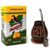 Zestaw Yerba Mate Pajarito Menta Limon 500g tykwa bombilla