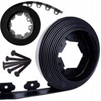 Obrzeże Ogrodowe Trawnikowe Plastikowe ELASTYCZNE Czarne 6cm 2x10m +Szpilki