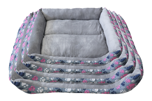 Legowisko dla psa szare XL prostokątne PAWPRINT 74x59cm na Arena.pl