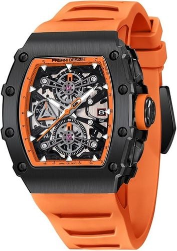 ZEGAREK MĘSKI PAGANI POMARAŃCZOWY KWARC SZKŁO SZAFIROWE ANALOGOWY PD-YS011 na Arena.pl