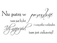 60X40CM NIE PATRZ PRZESZŁOŚĆ OBRAZ DRUK