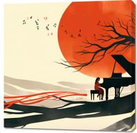 Obraz 90x90cm Pianistka