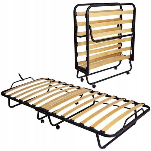 Łóżko polowe turystyczne składane 200 cm x 80 cm biały na Arena.pl