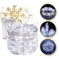 światełka lampki na żyłce wewnętrzne 100 led zimne białe lamp24b