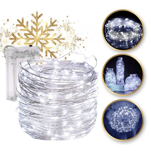 światełka lampki na żyłce wewnętrzne 100 led zimne białe lamp24b na Arena.pl