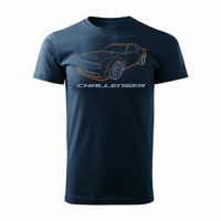 Koszulka z samochodem Dodge Challenger SRT męska granatowa REGULAR S