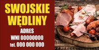 BANER REKLAMOWY projekt 130x80 cm SWOJSKIE WĘDLINY