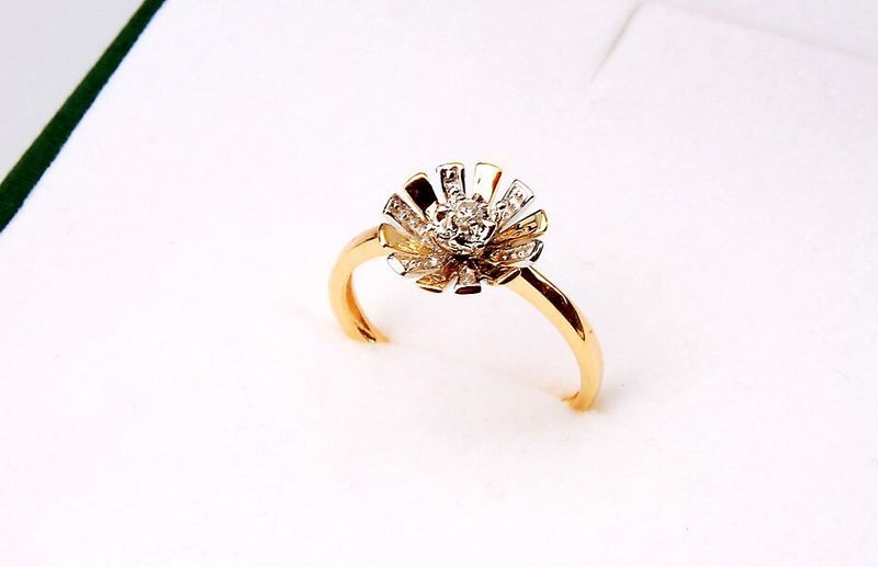 Emaga Złoty pierścionek PXD1876 - Diament zdjęcie 2