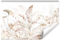 Fototapeta Ścienna Beżowe LIŚCIE Tropikalne Abstrakcja 368cm x 254cm