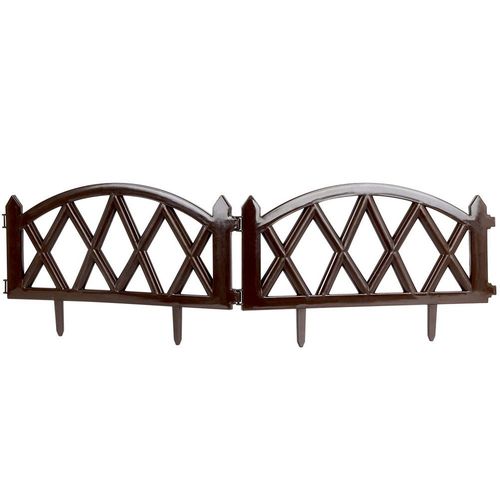 Płotek ogrodowy brązowy 50x30 cm 6 szt. na Arena.pl