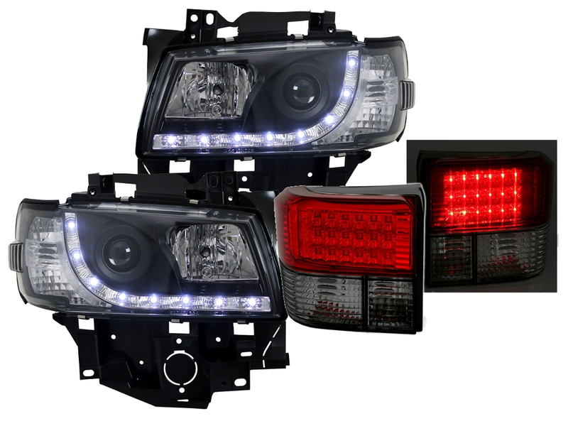 LAMPY REFLEKTORY + TYLNE LED DO VW T4 OD 1996 DO 2003 DAYLIGHT KOMPLET zdjęcie 1