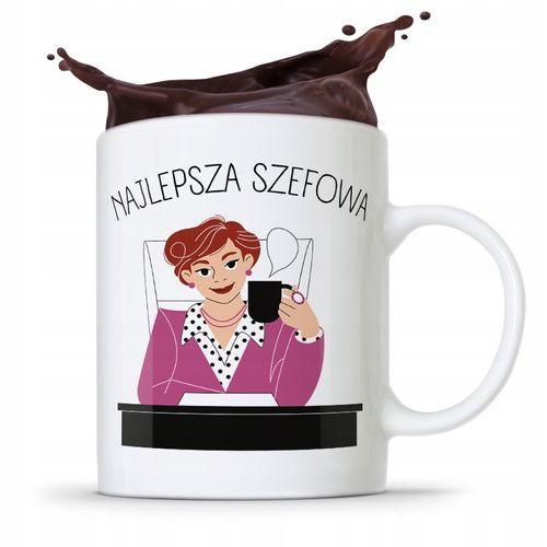 Kubek Prezent Dla Szefowej Najlepsza Szefowa Z Nadrukiem Ze Zdjęciem na Arena.pl