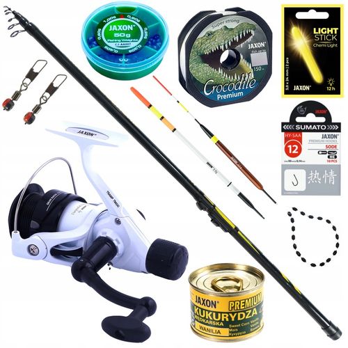 Zestaw spławikowy BOLONKA wędka kołowrotek akcesoria na spławik JAXON na Arena.pl