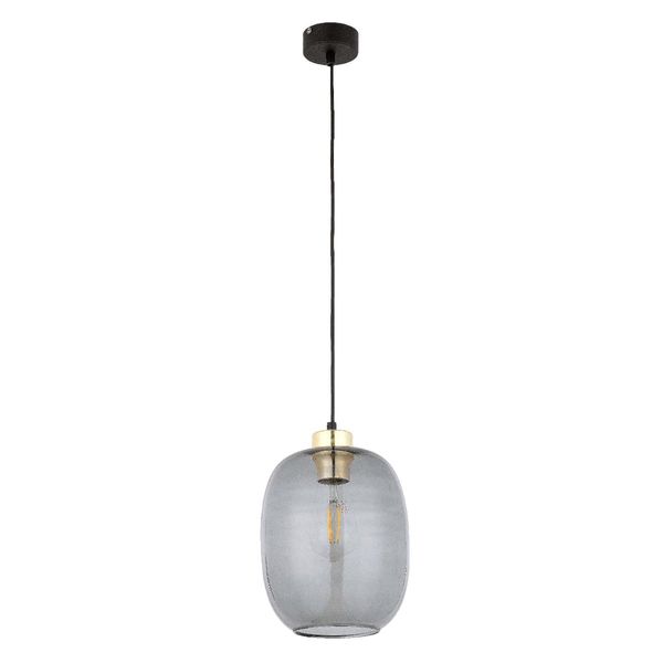 Owalna lampa wisząca Omega 4572 TK Lighting szklana czarna przydymiona zdjęcie 2