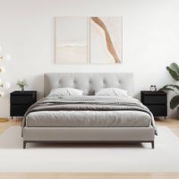 Szafki nocne, 2 szt., czarne, 40x35x50 cm