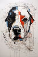 Plakat 40x60cm Przyrysowany Psiak