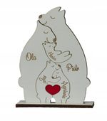 Drewniane Misie PUZZLE RODZINA Dzieci Miś Dzień Dziecka Mamy Urodziny