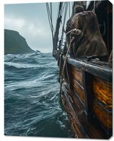 Obraz 70x90cm Statek na Falach