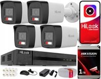 Zestaw Monitoringu Domu IP Hikvision HiLook 4MPx PoE Zewnętrzny 4 Kamery 2K