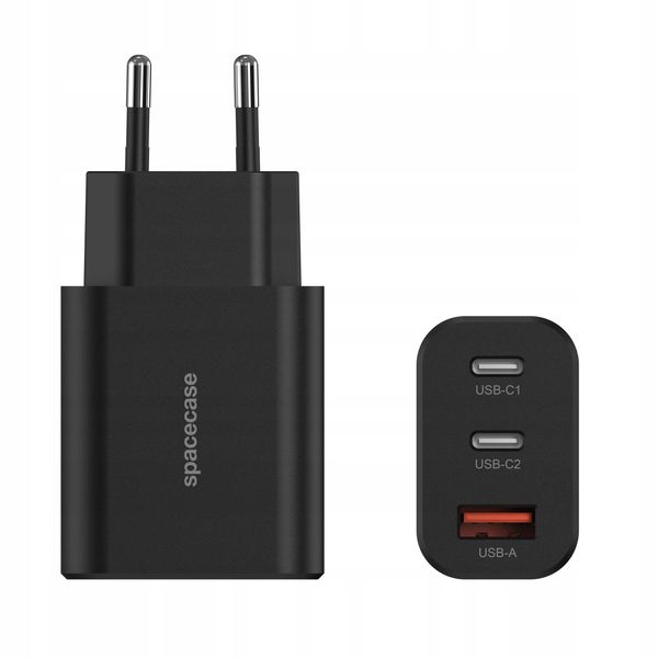 Spacecase Usb Charger 30W Gan Sc003B Black zdjęcie 3