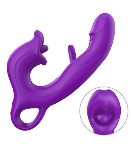 Fioletowy wibrator z flappingiem na Arena.pl