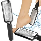 Pilnik do stóp pięt metalowa tarka ze stali nierdzewnej z rączką czarna