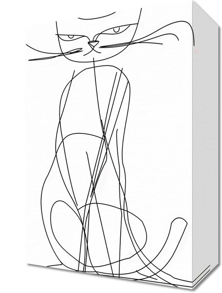 Obraz 20x30cm Kot Linijny zdjęcie 1