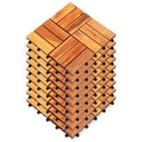 9x Panele Tarasowe Balkonowe Płytki Drewniane Podest Podłoga 30x30 cm