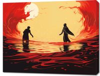 Obraz 90x70cm Wodny Krajobraz Żywych Barw