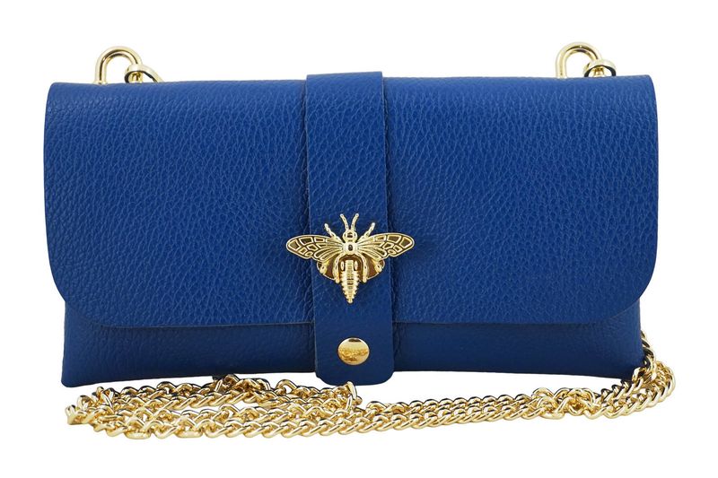 Torebka kopertówka na łańcuszku - Chabrowa zdjęcie 1