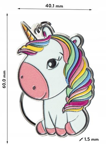 BRELOK ZAWIESZKA DO KLUCZY DZIEWCZYNKA JEDNOROŻEC zdjęcie 7