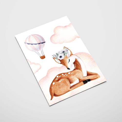 Plakat Sarenka sarna jelonek plakaty dziecięce do pokoju dziecka  A3 na Arena.pl