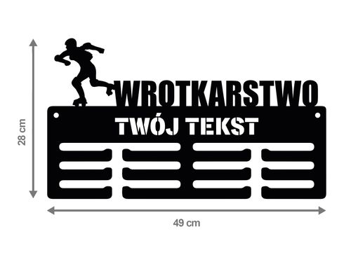 Wieszak na medale WROTKARSTWO twoje imię dowolny tekst 109.1 na Arena.pl